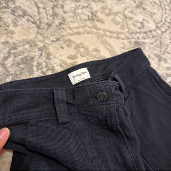 Aritzia Sunday Best Oscar Cargo Black Wide-Leg Denim Pants Size 2 Women’s - Picture 5 of 9